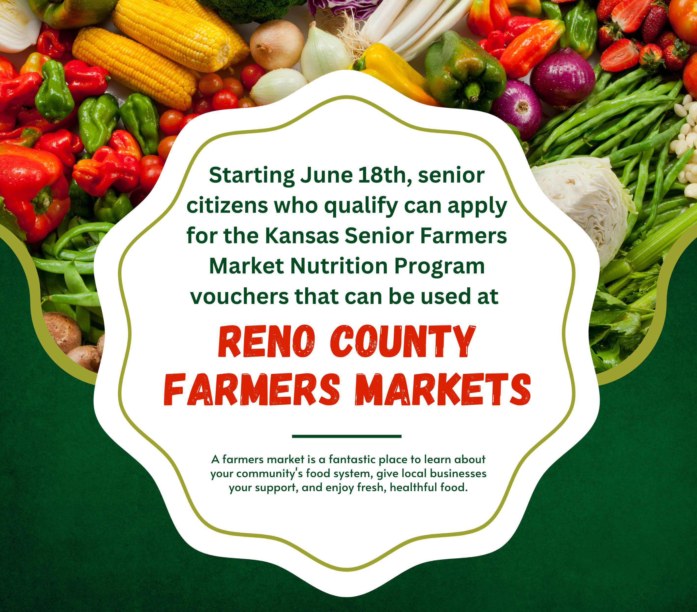 Senior Citizens Encouraged to Apply for Farmers Market vouchers - News Image